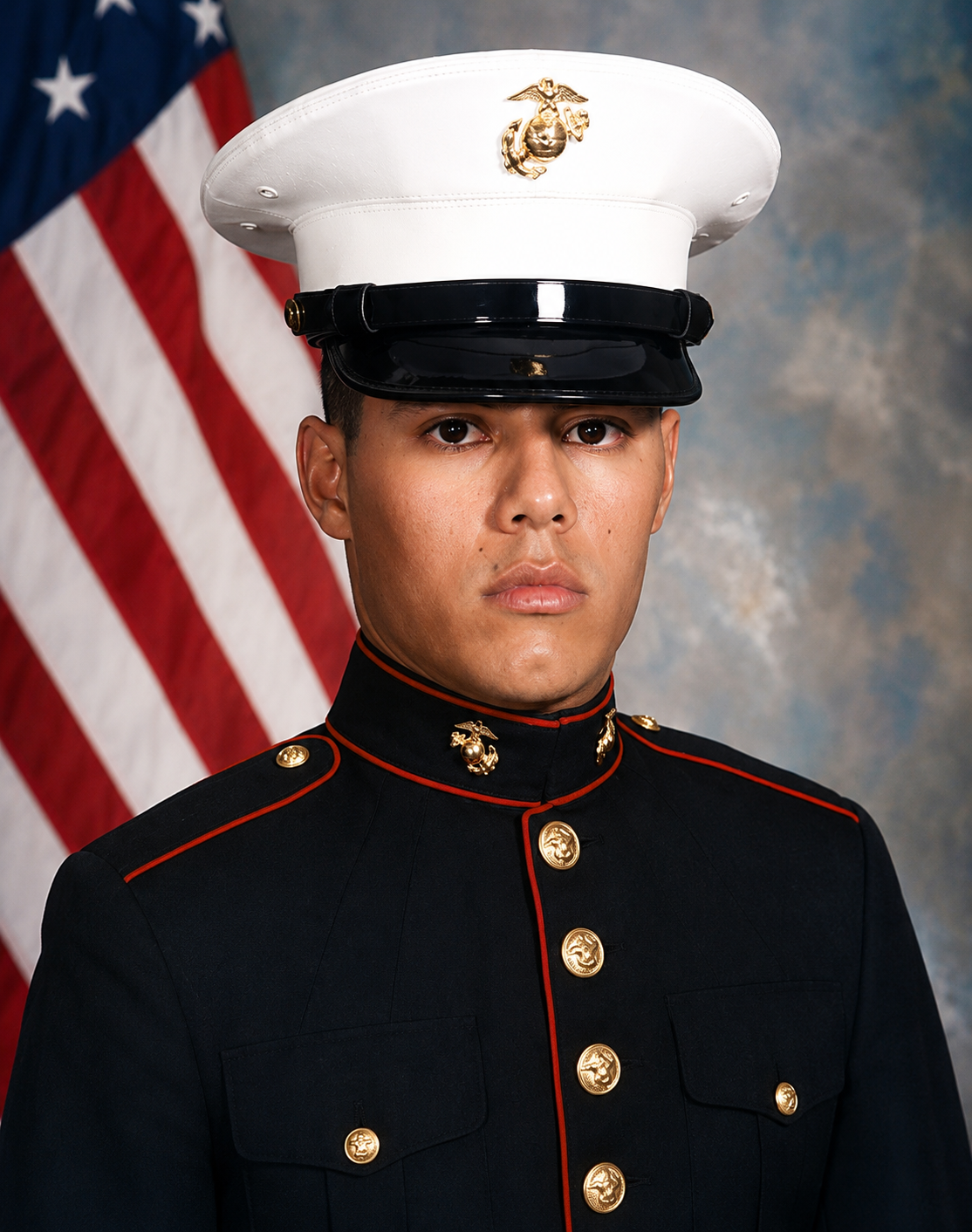 Owner in Marine Corps dress uniform